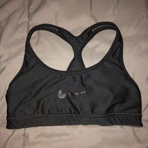 Nike black/charcoal grey reversible sports bra